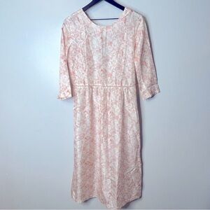 Roseanna Silk Floral 3/4 Sleeve Open Back Dress From France Size 4